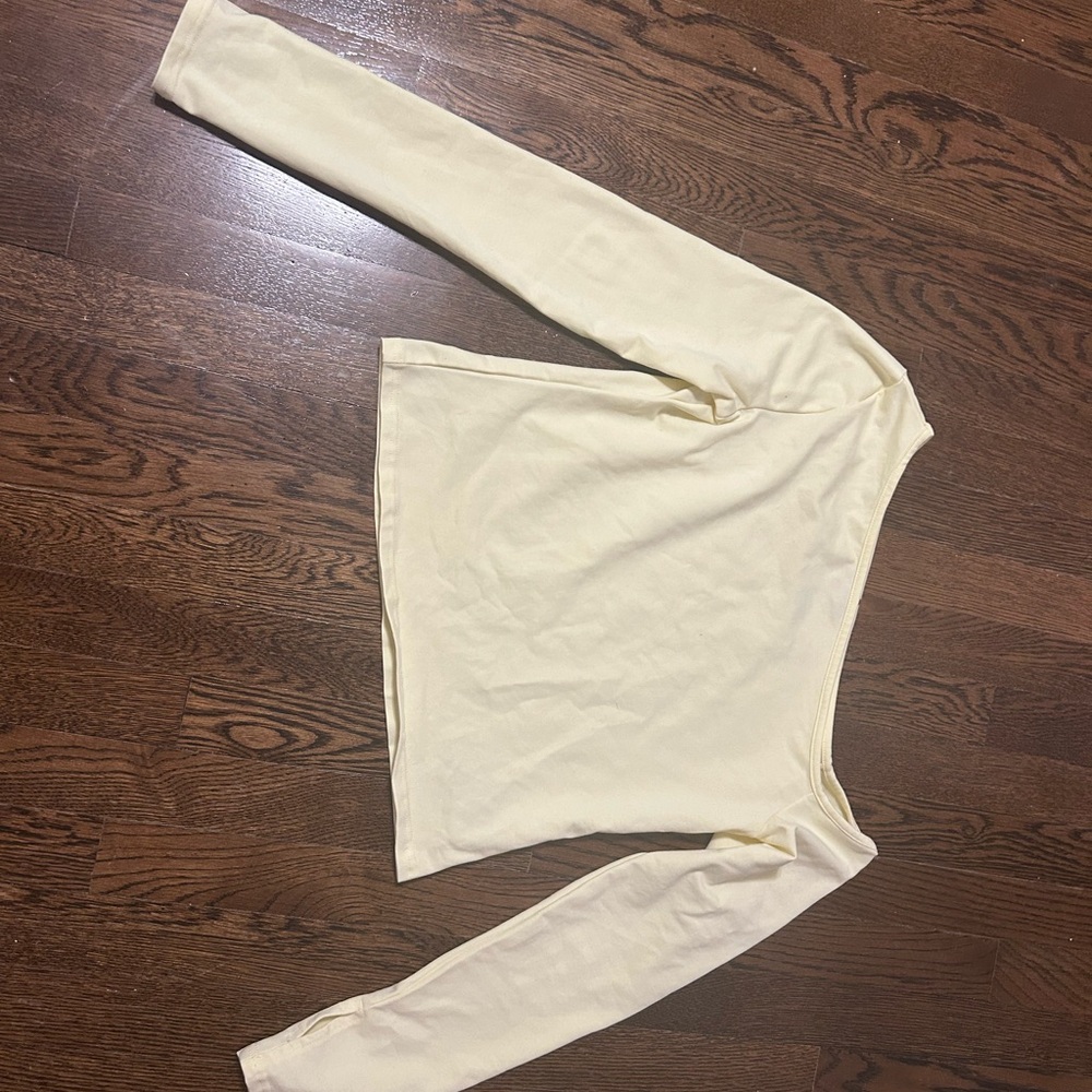 Yellow Edikted one shoulder top (MORE YELLOW IN PERSON)